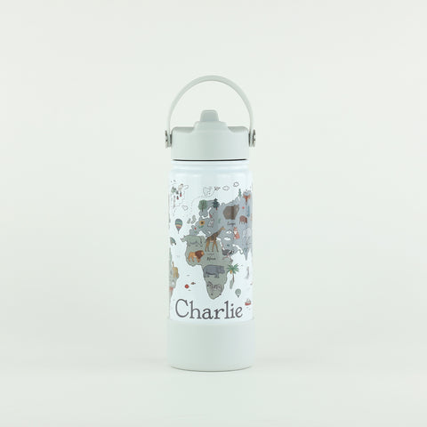 Personalised Water Bottle 500ml - World Map