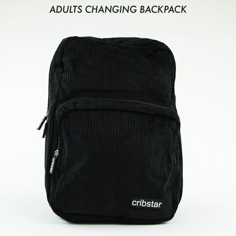 Corduroy Adults Changing Backpack - Black