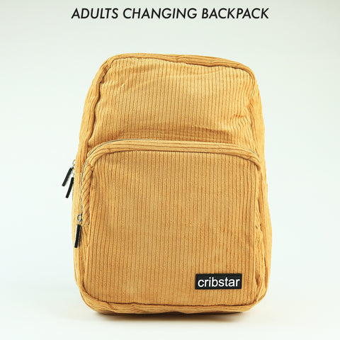 Corduroy Adults Changing Backpack - Caramel