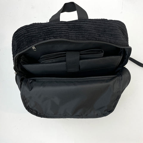 Corduroy Adults Changing Backpack - Black