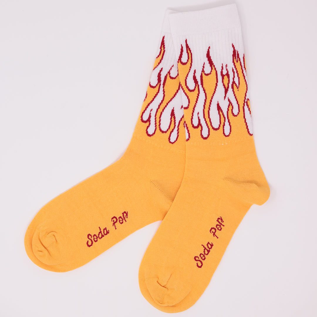 Adults Unisex Flame Socks