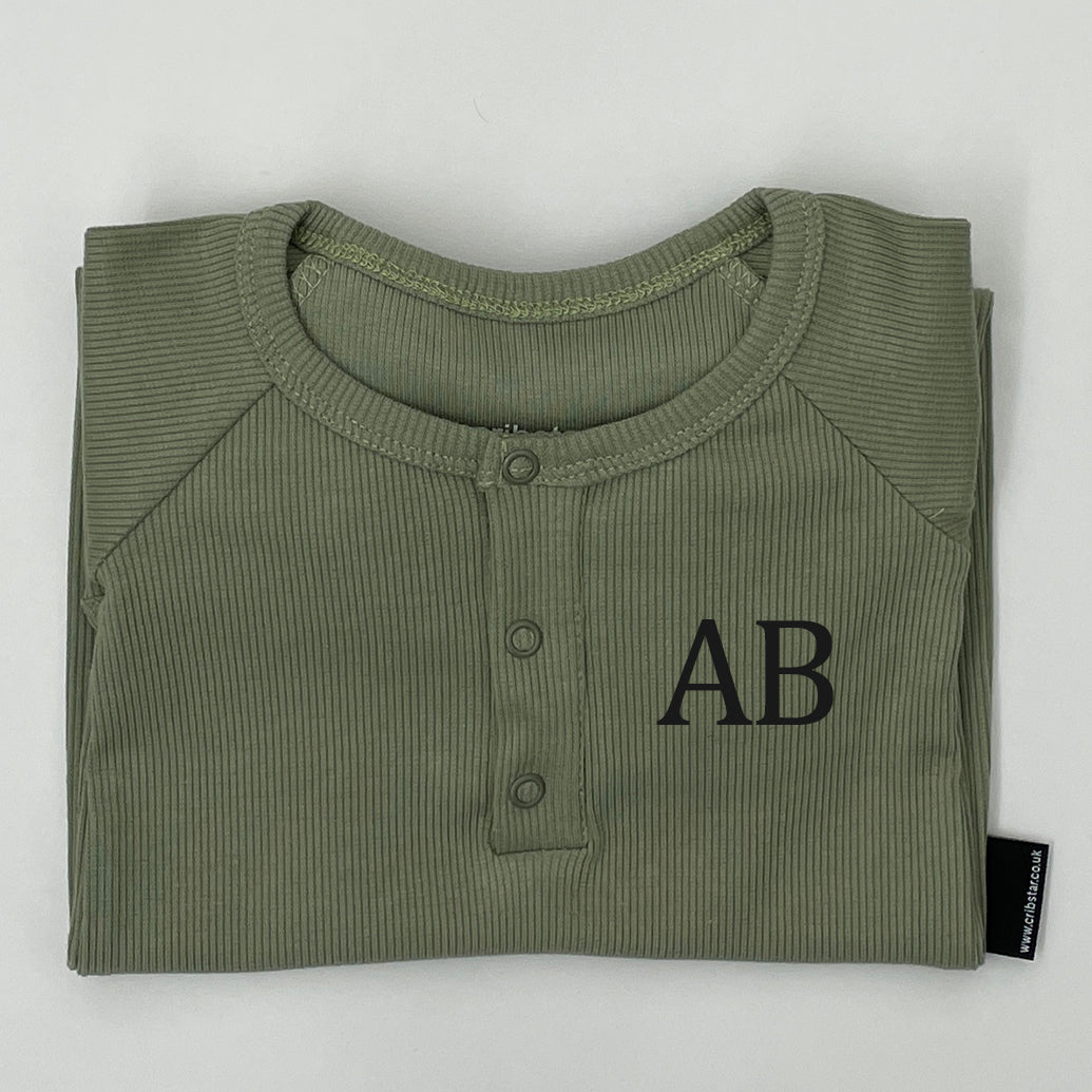 Embroidery Personalisation (modern initials/baby romper)