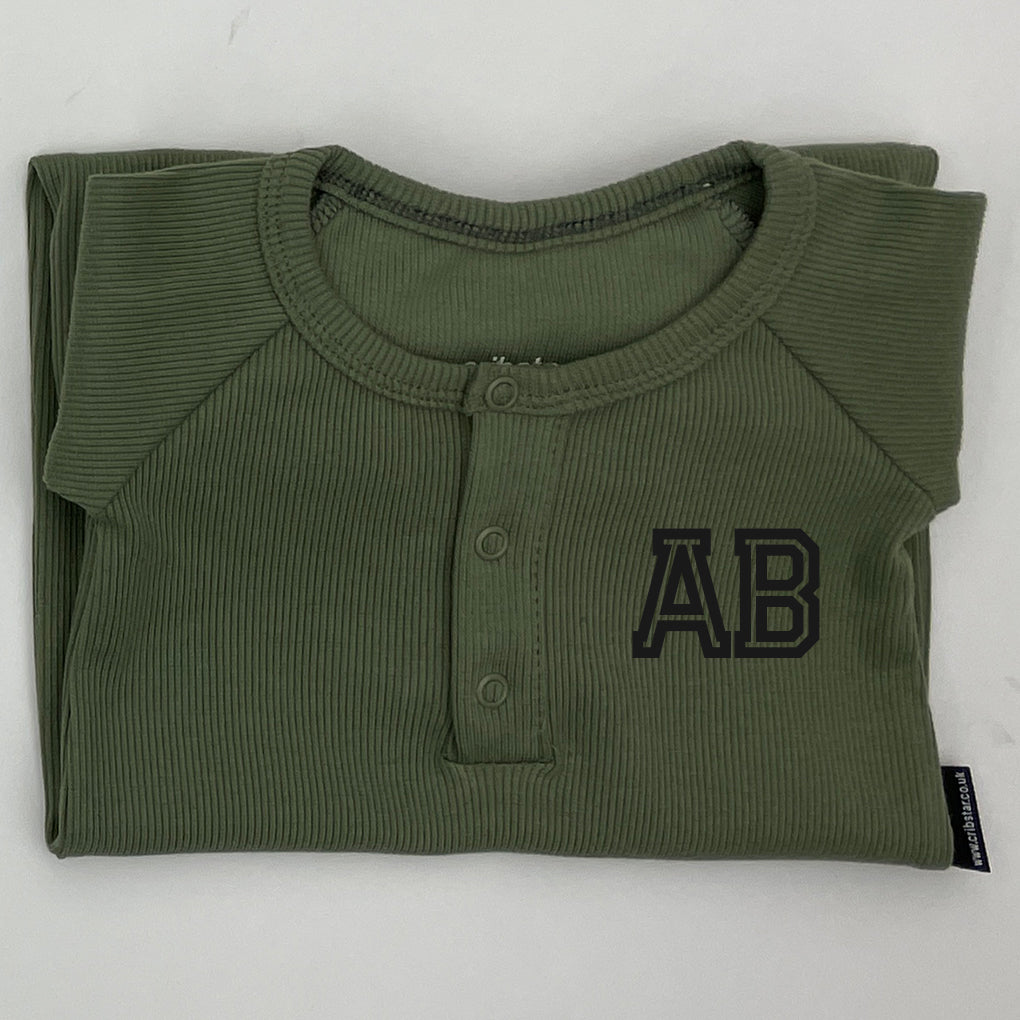 Embroidery Personalisation (varsity initials/baby romper)