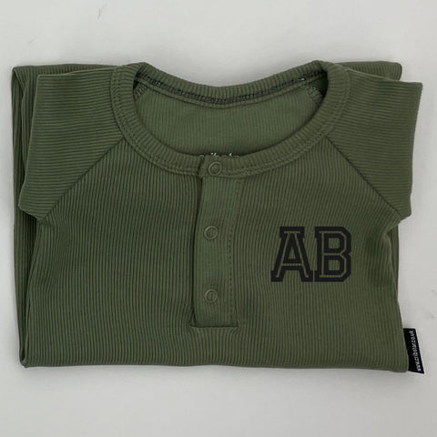 Embroidery Personalisation (varsity initials/baby romper)