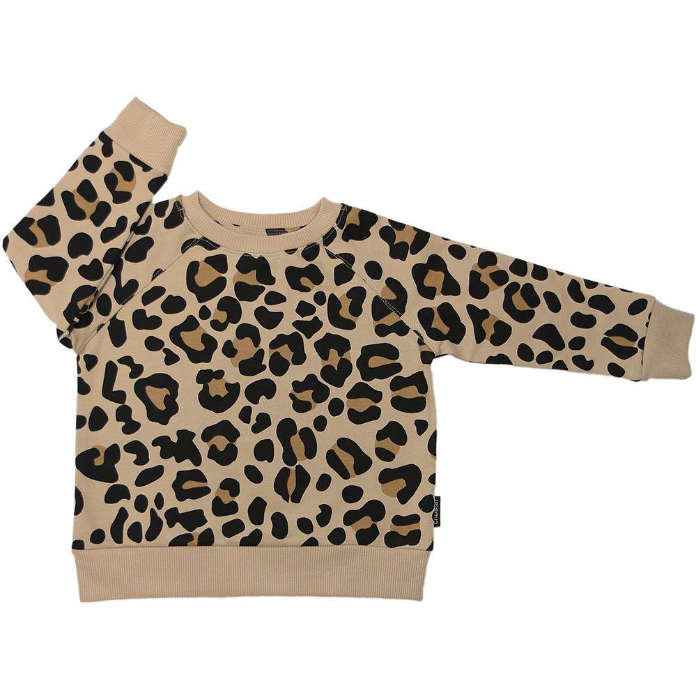 Beige Leopard Sweatshirt - 100% cotton