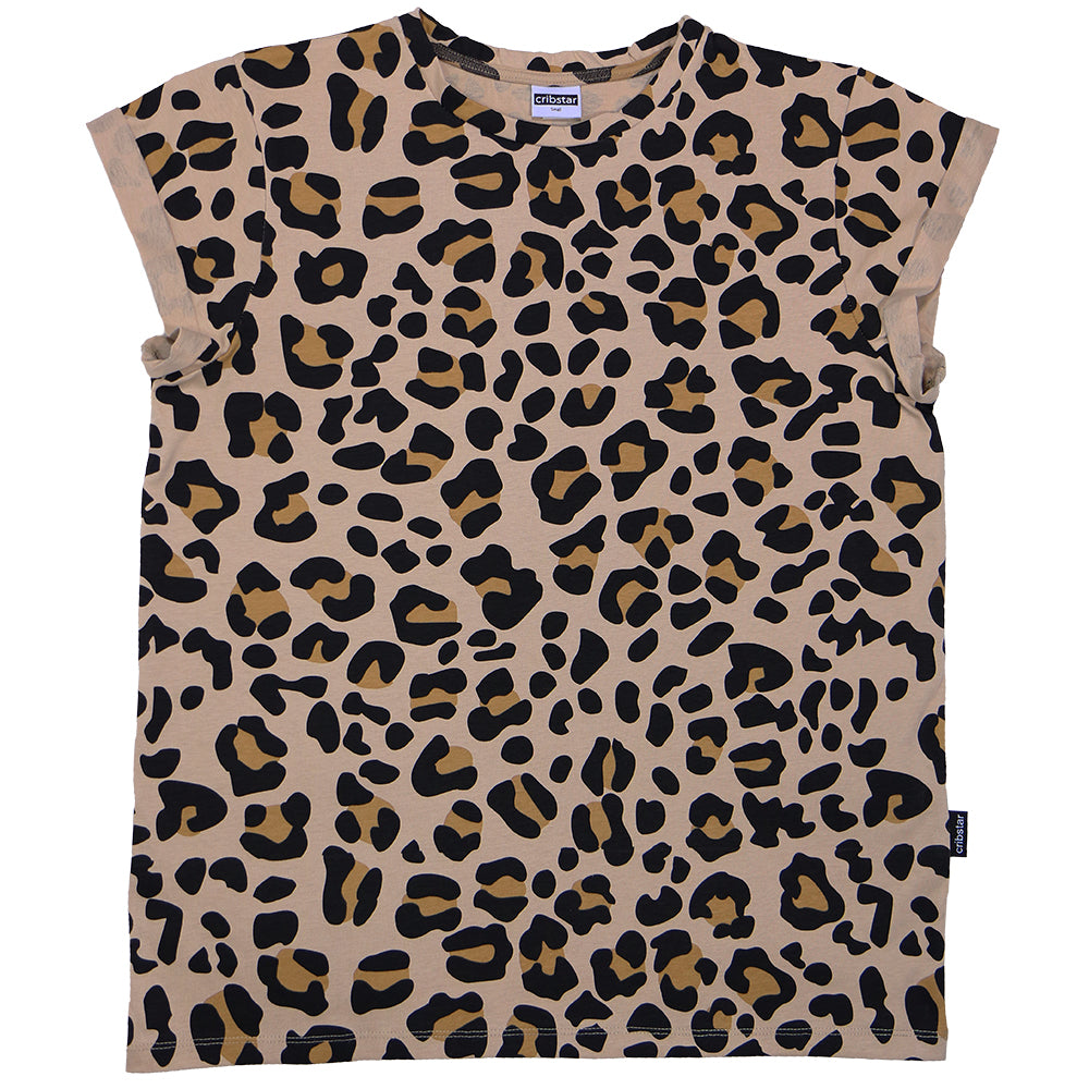 Beige Leopard Womens T-Shirt
