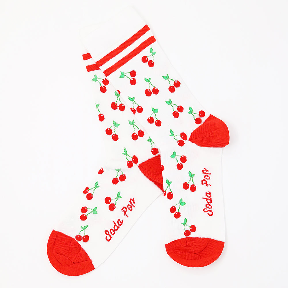 Adults Unisex Cherry Sporty Socks