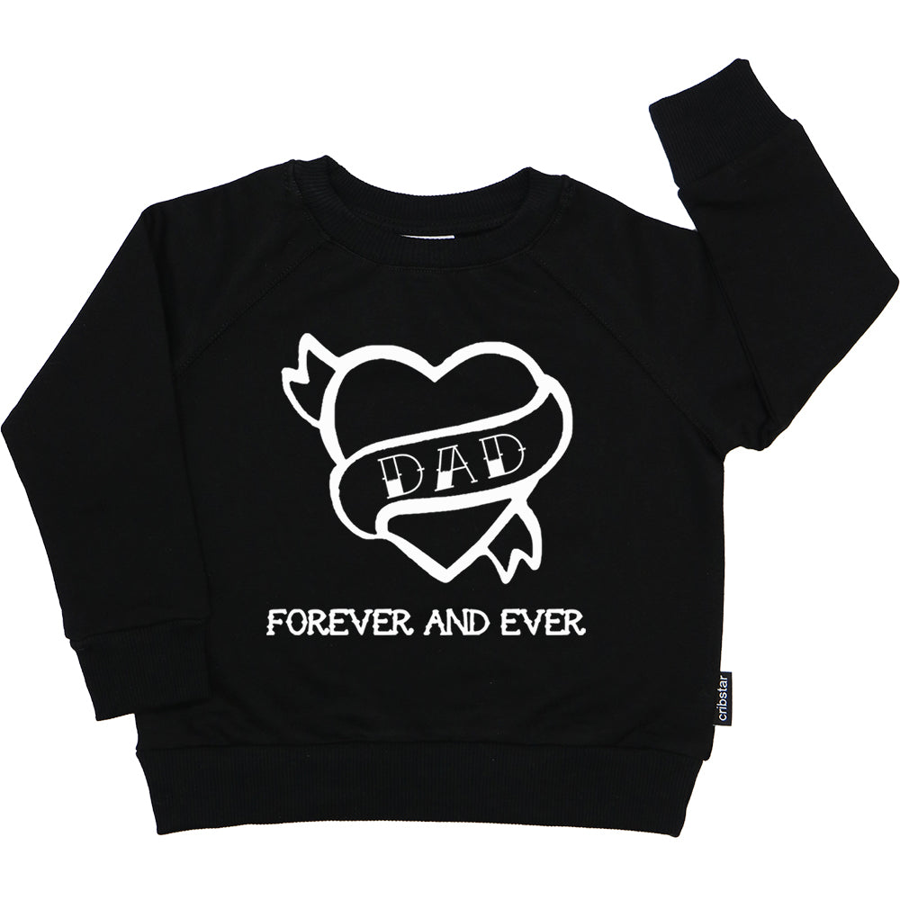 DAD Forever and Ever Motif Sweatshirt