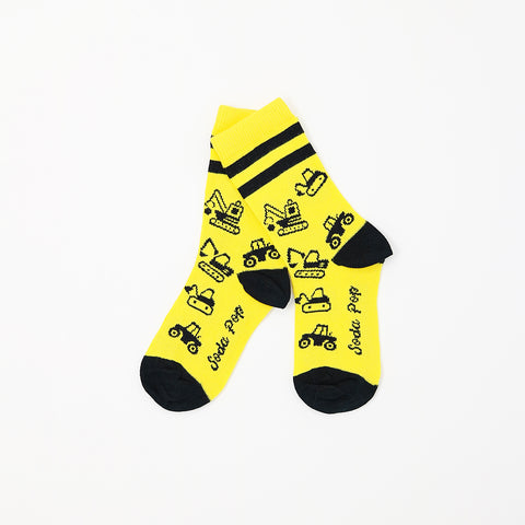 Heavy Equipment Kids Socks