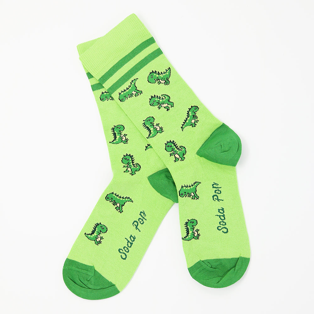 Adults Unisex Dinosaur Sporty Socks