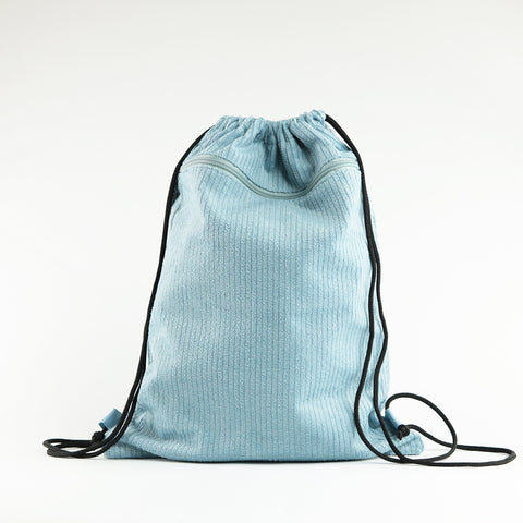 Drawstring Bag - Corduroy - Blue
