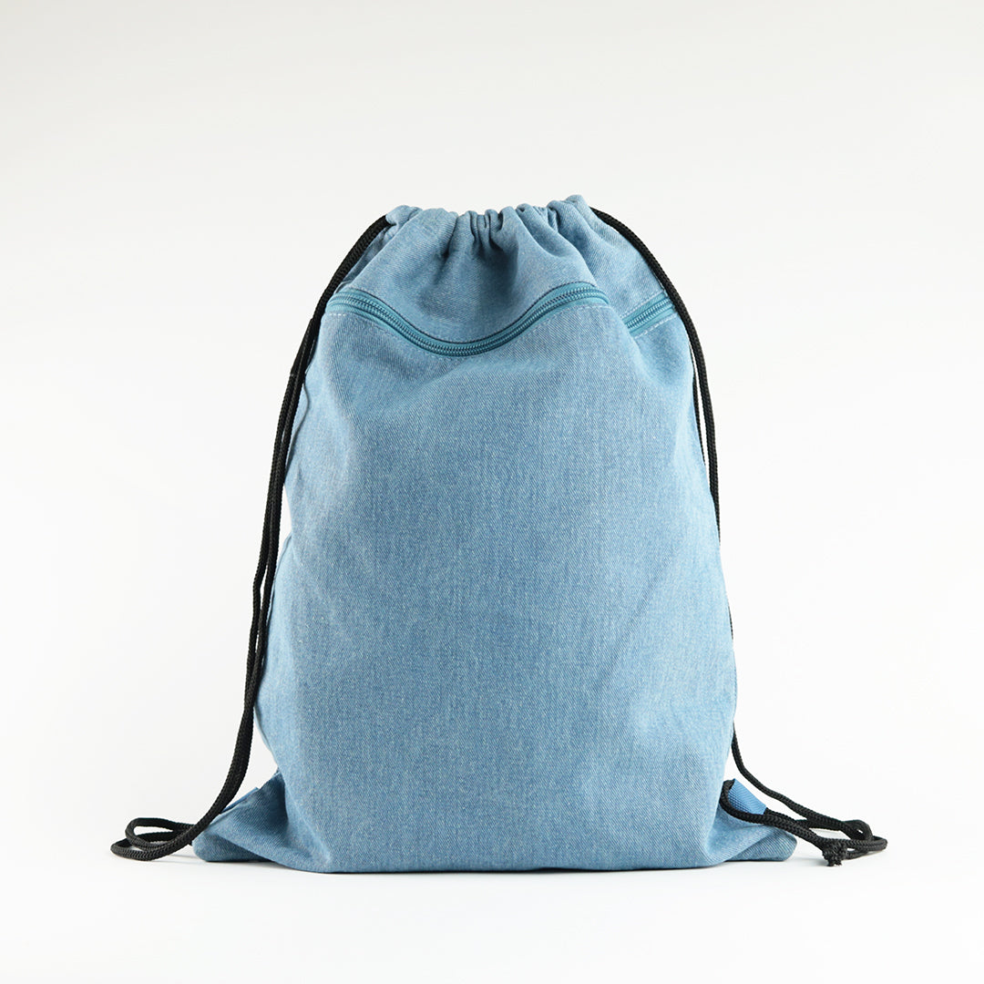 Drawstring Bag - Denim - Blue Denim