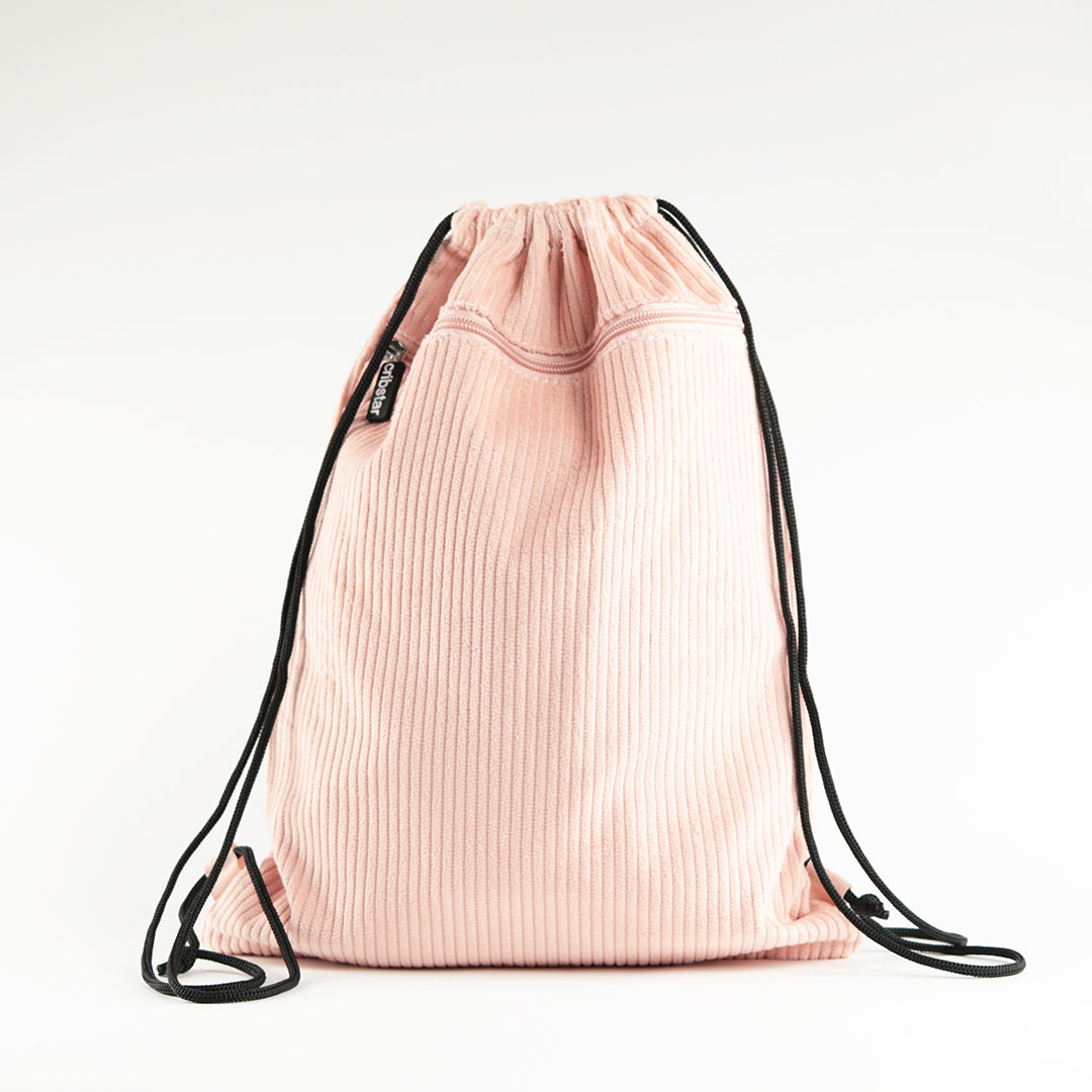Drawstring Bag - Corduroy - Peachy Pink