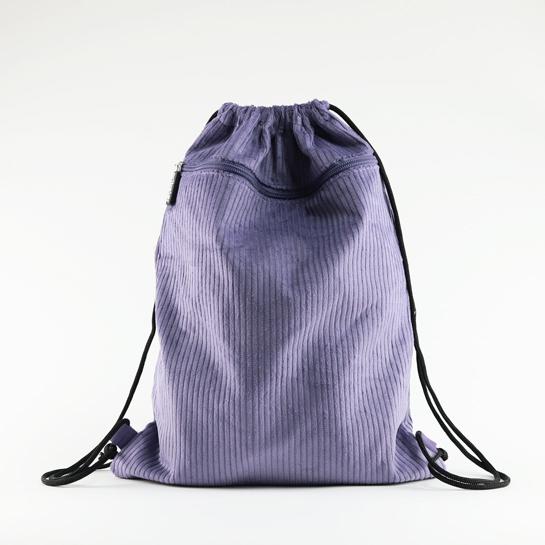 Drawstring Bag - Corduroy - Purple