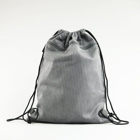 Drawstring Bag - Corduroy - Steel Grey