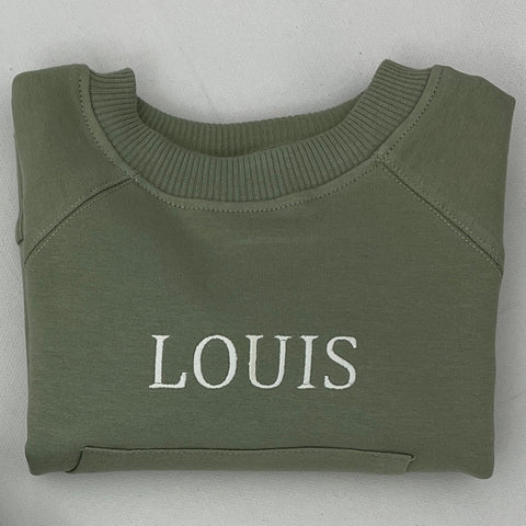 Embroidery Personalisation (sweatshirt/modern font)