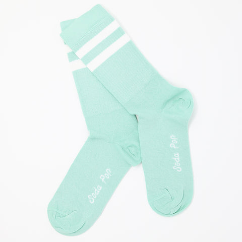 Adults Unisex Green Vintage Sporty Socks