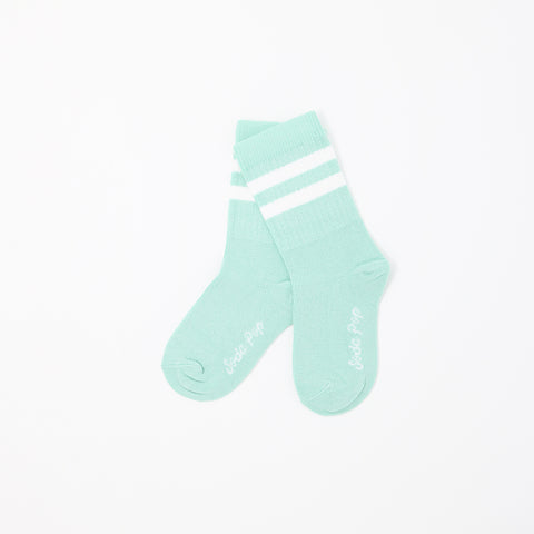 Green Vintage Sporty Kids Socks