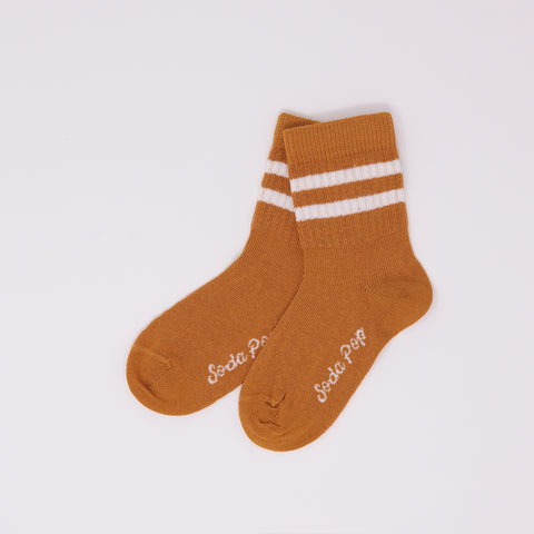 Kids Vintage Sporty Socks - Gingerbread