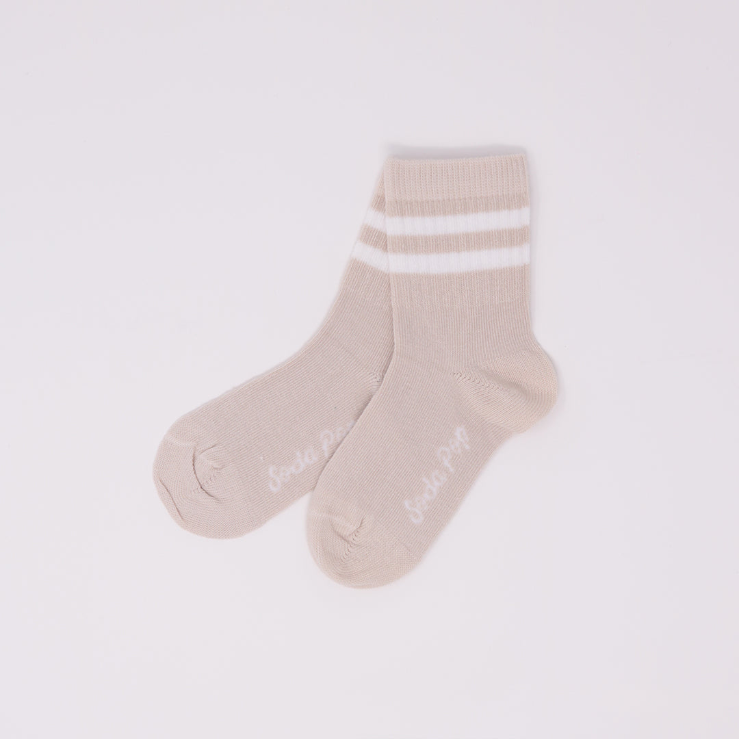 Kids Vintage Sporty Socks - Oatmeal