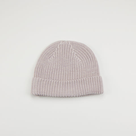 Knitted Beanie Hat - Pale Rose