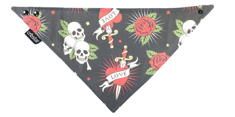 Love and Skulls Bib