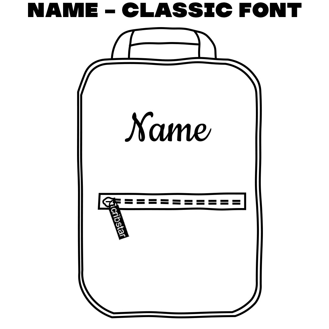 Lunch Bag Embroidery - Name - Classic Font