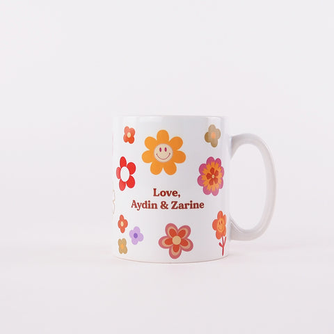 Personalised Mighty Fine Mother Floral Tea/Coffee Mug