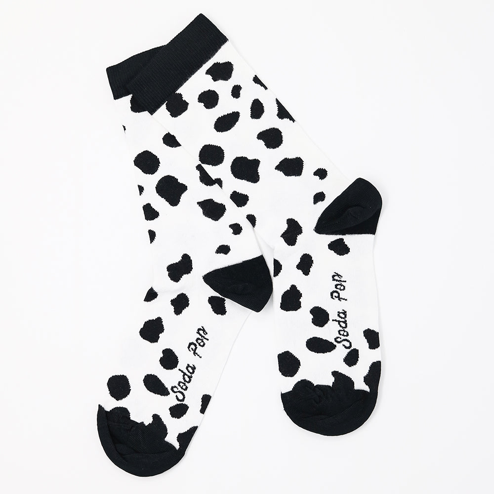 Adults Unisex Mono Cow Socks