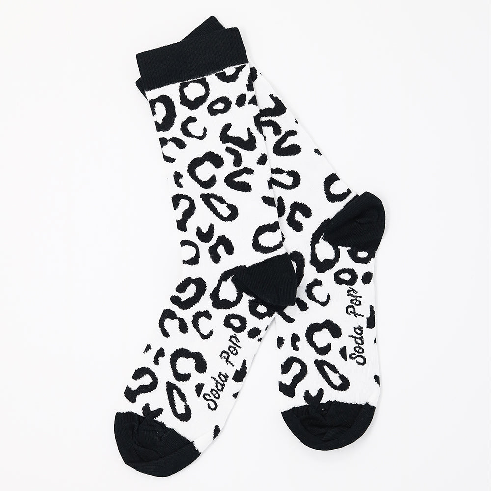 Adults Unisex Mono Leopard Socks