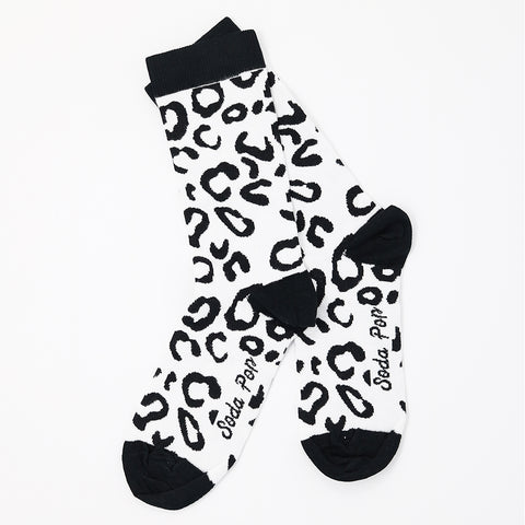 Adults Unisex Mono Leopard Socks