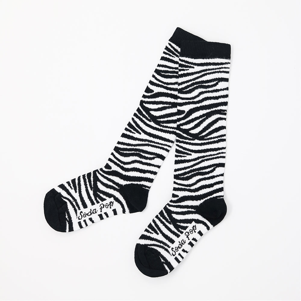 Mono Zebra Kids Knee High Socks