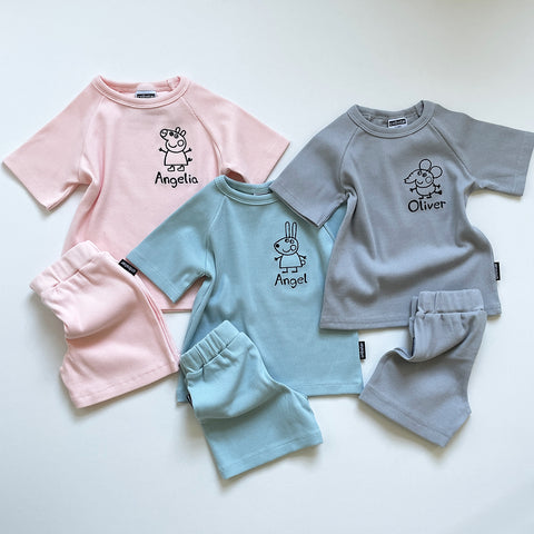 Ribbed Summer Set - Denim