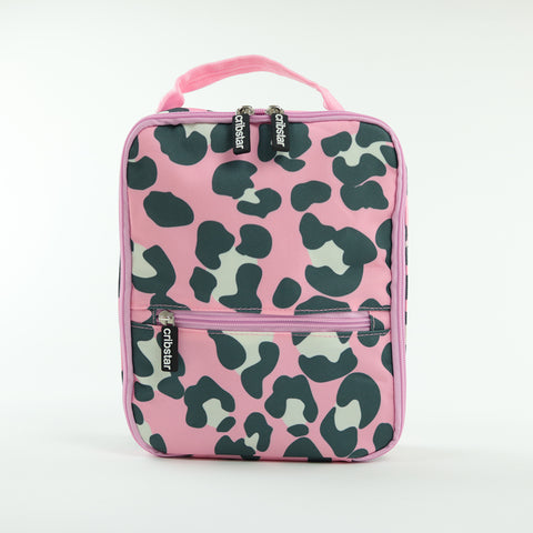 Printed Lunch Bag - Pink Leopard