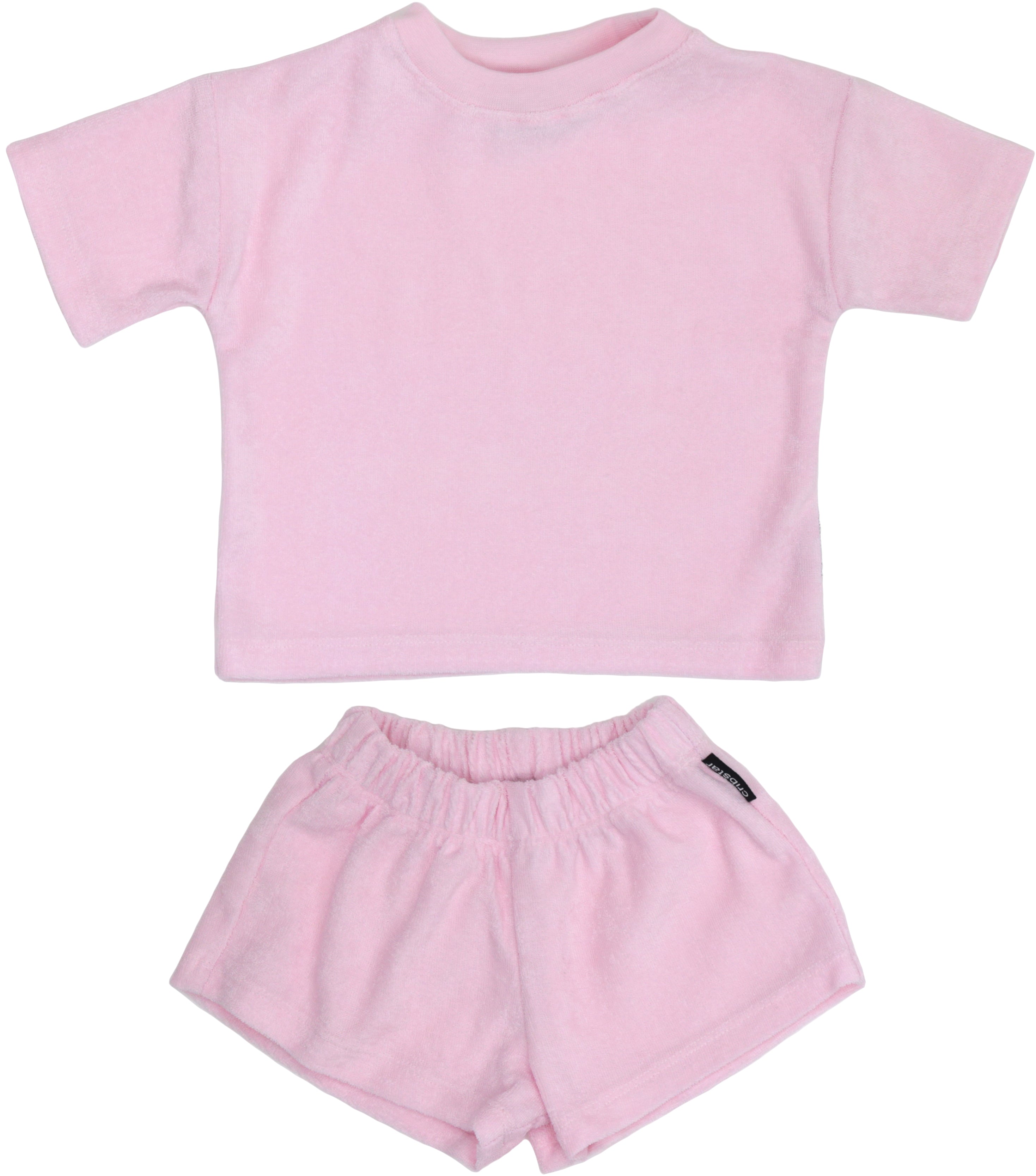 Towelling Summer Set - Baby pink