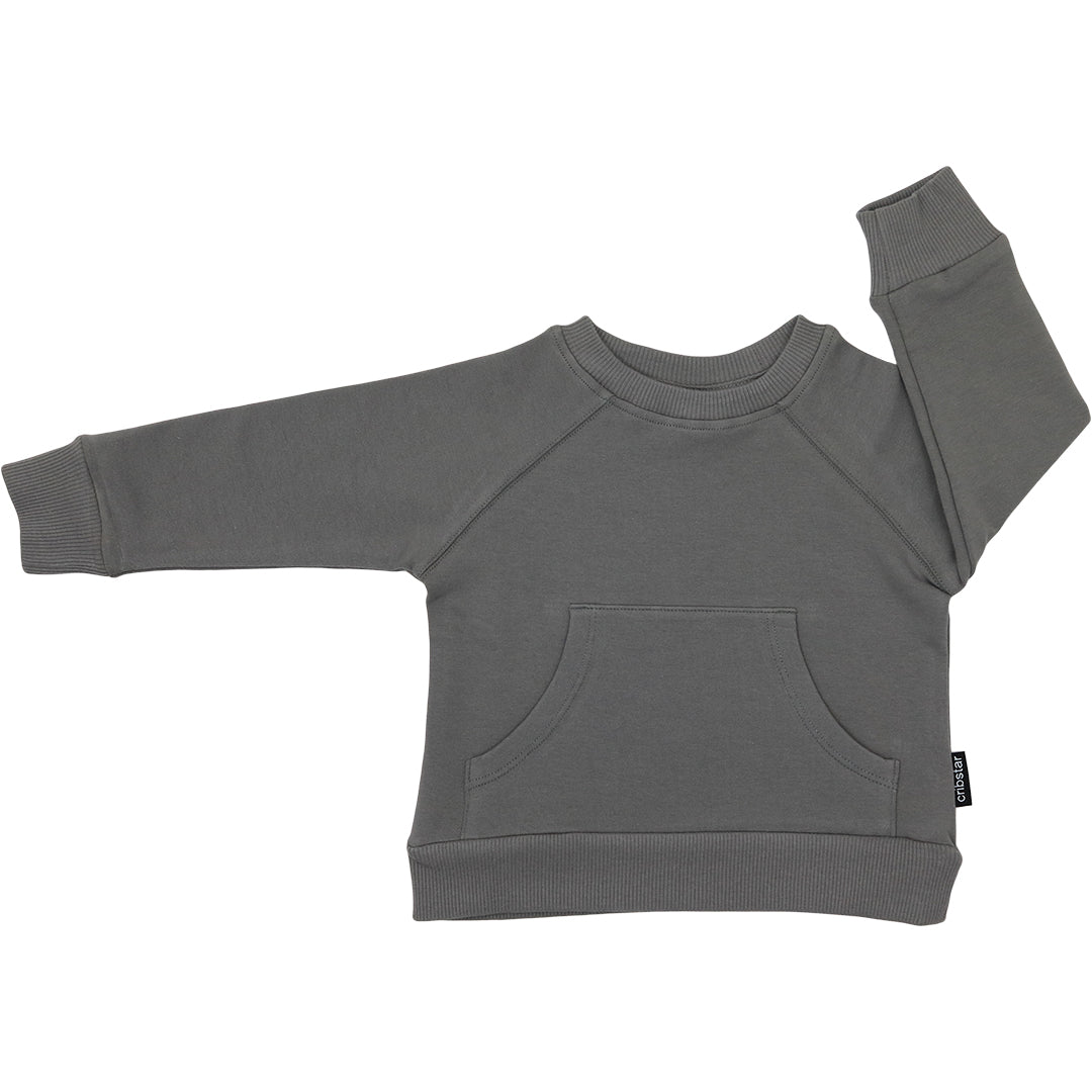 Stormy Grey Pocket Sweatshirt