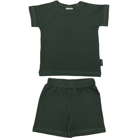 Ribbed Summer Set - Bottle Green