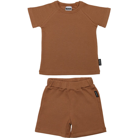 Ribbed Summer Set - Caramel