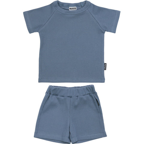 Ribbed Summer Set - Denim