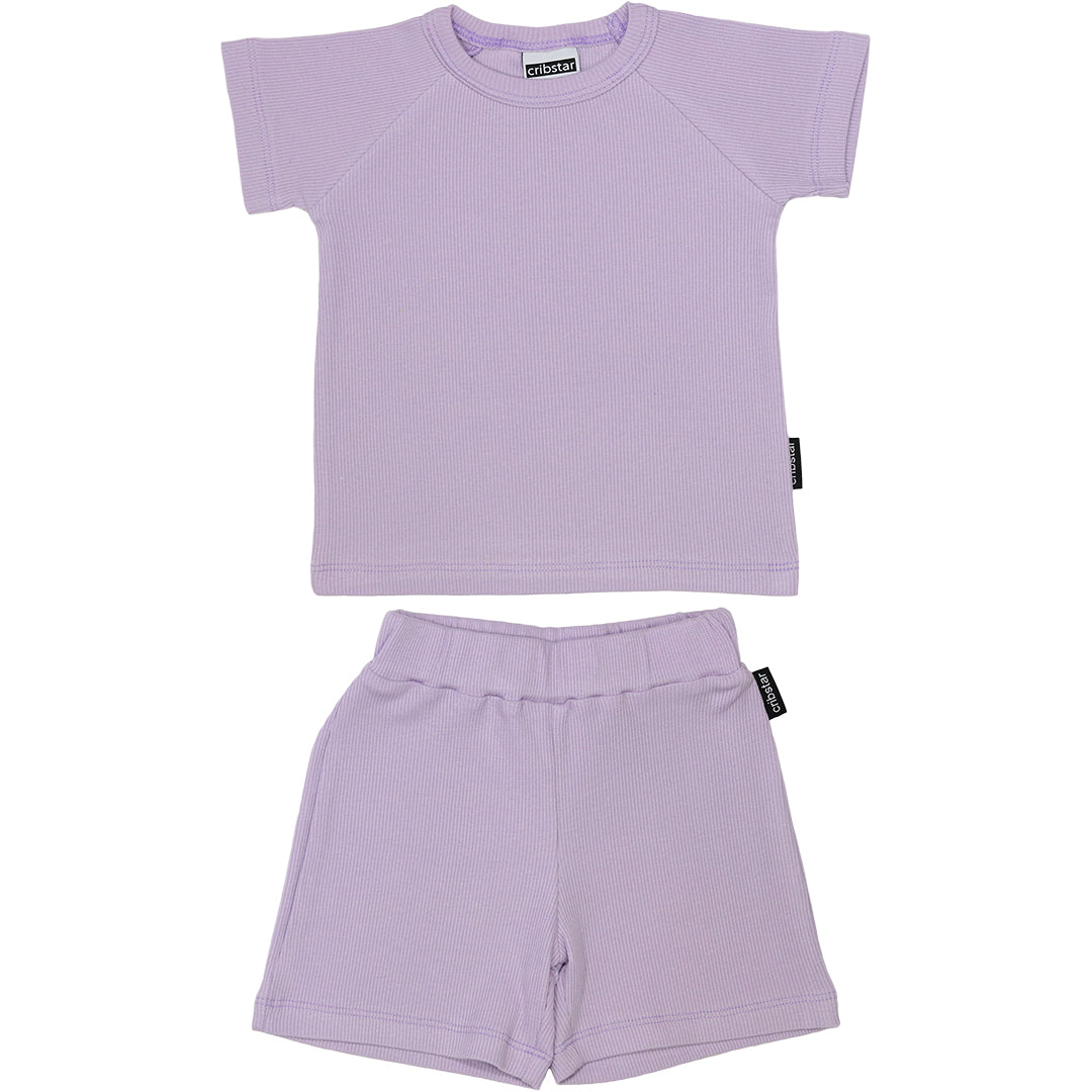 Ribbed Summer Set - Lilac