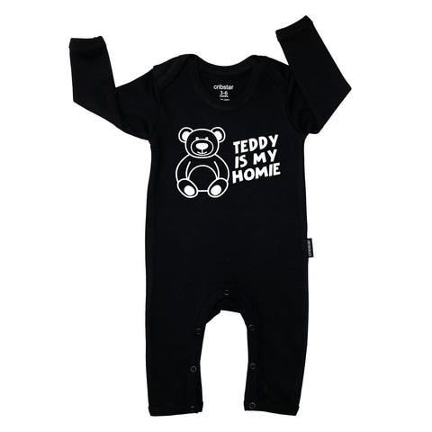 Teddy Is My Homie Baby Romper