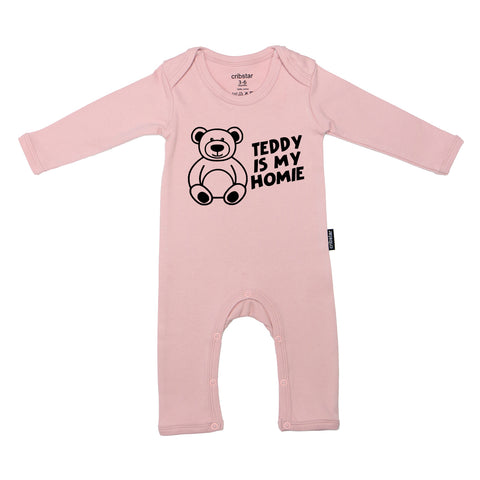 Teddy Is My Homie Baby Romper