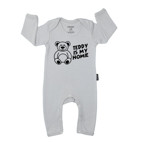 Teddy Is My Homie Baby Romper