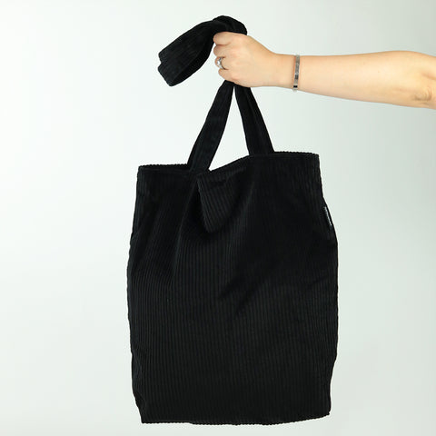 Tote Bag - Black Corduroy