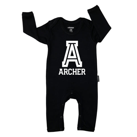 Varsity Letter/Name Personalised Baby Romper